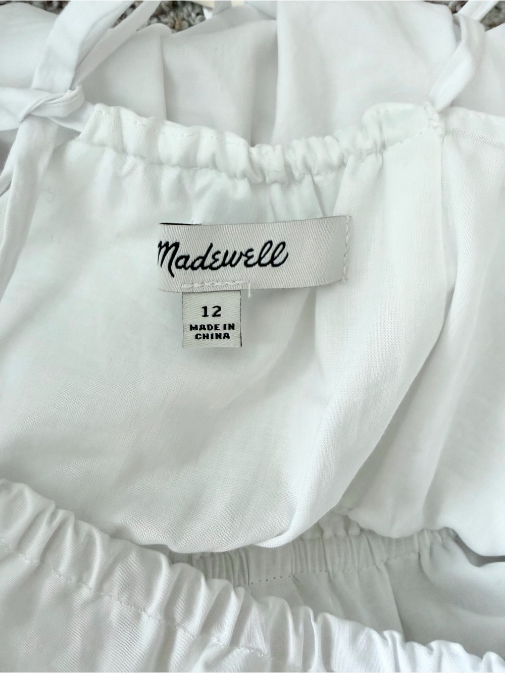 Madewell Embroidered Eyelet Poplin Dress Size 12 - Picture 8 of 11